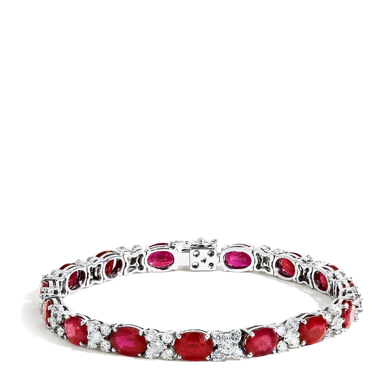 Private Label Burma Ruby and Diamond Bracelet