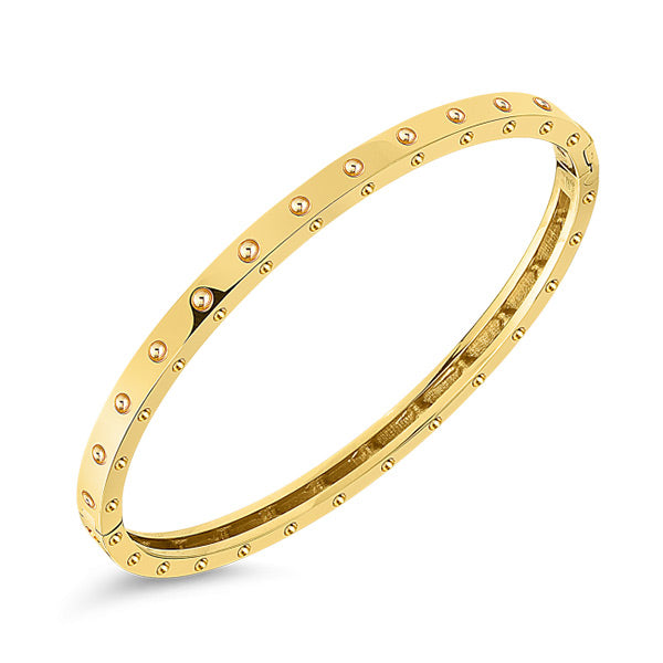 Roberto Coin Symphony Pois Moi Yellow Gold Bangle Bracelet