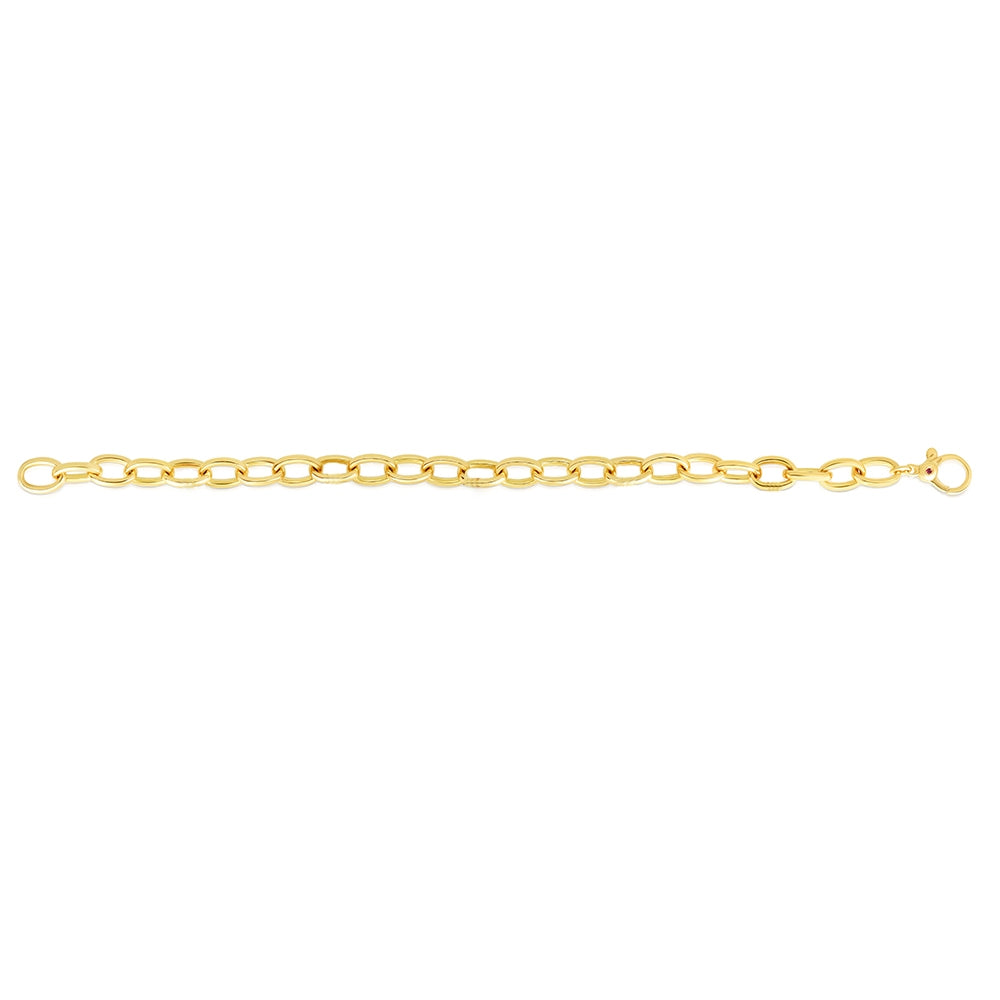 Roberto Coin Diamond Charm Bracelet in Yellow Gold