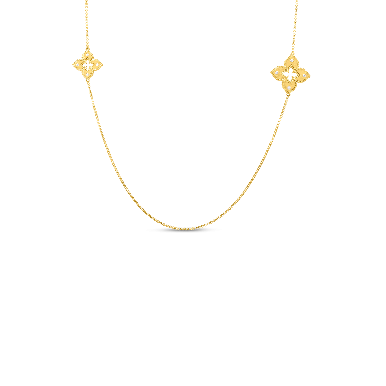 Roberto Coin Petite Venetian Princess Diamond Station Necklace