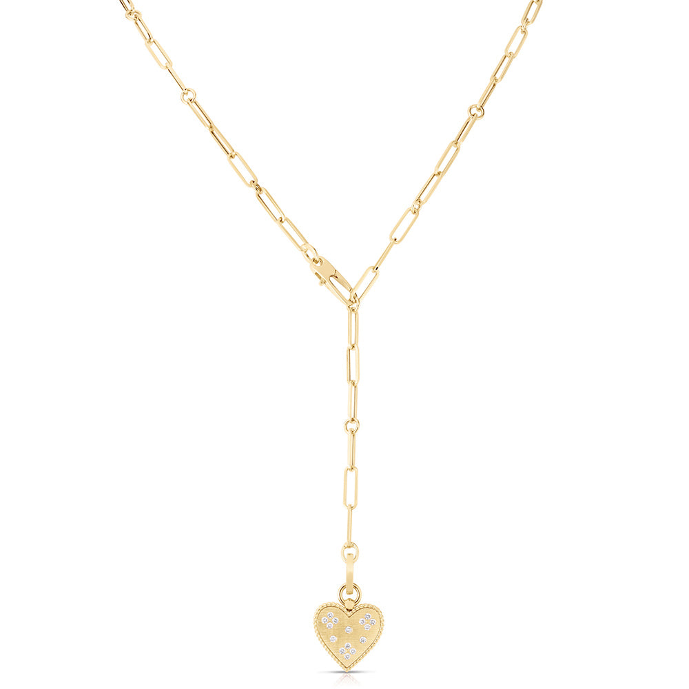 Roberto Coin Venetian Princess Small Diamond Heart Pendant Necklace
