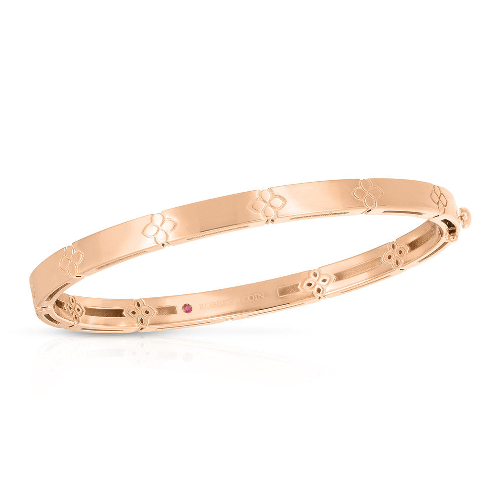 Roberto Coin Love In Verona Narrow Flower Bangle
