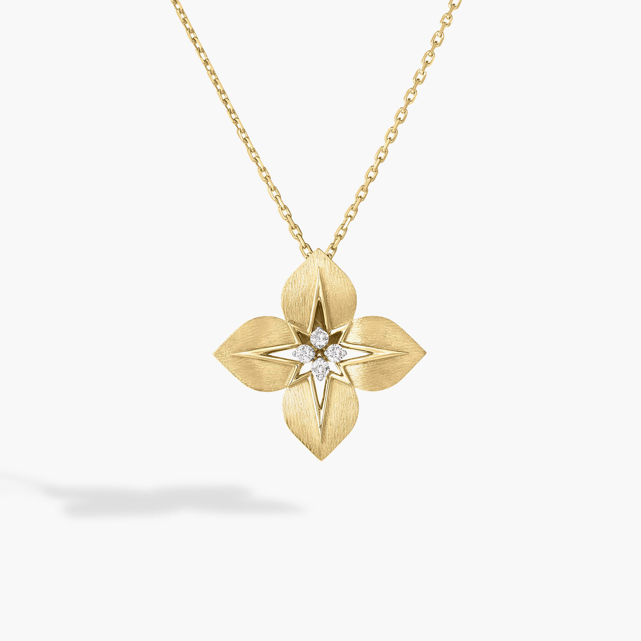 Roberto Coin Aurora Large Diamond Two-Tone Star Pendant Necklace