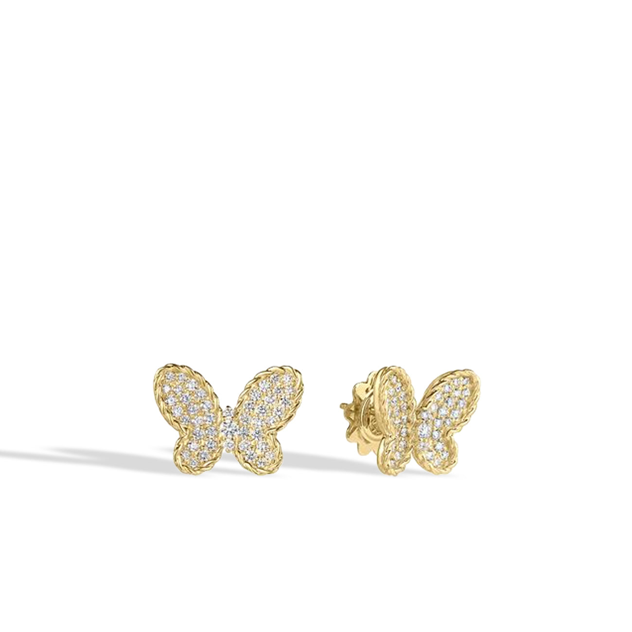 Roberto Coin Jasmine Diamond Pavé Butterfly Earrings
