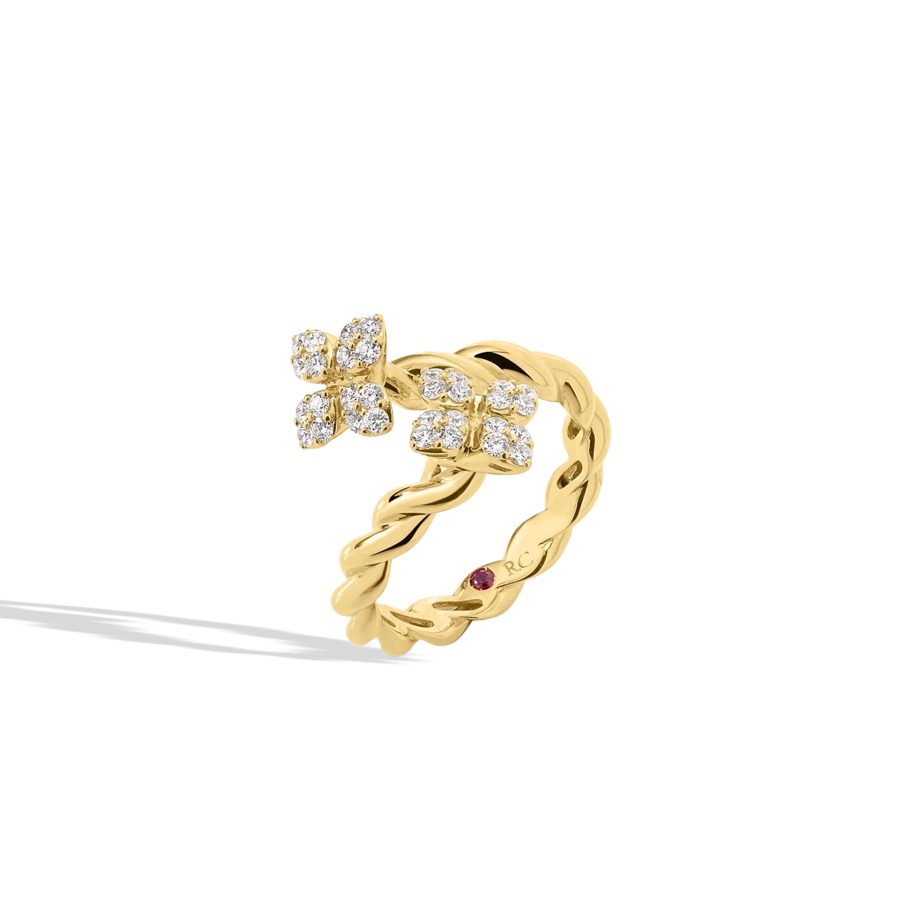Roberto Coin Love in Verona Twist Diamond Bypass Ring