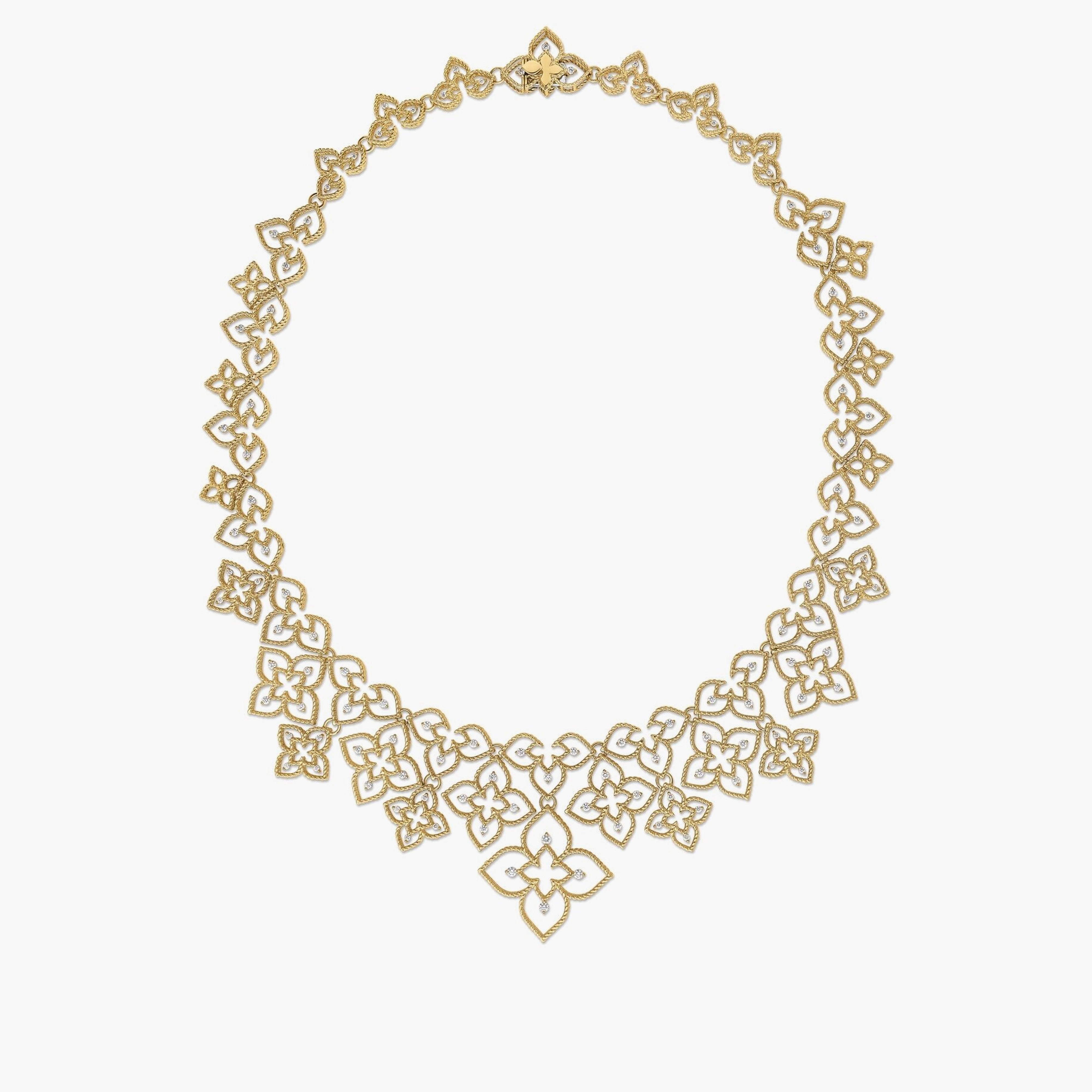 Roberto Coin Princess Flower Diamond Collar Necklace