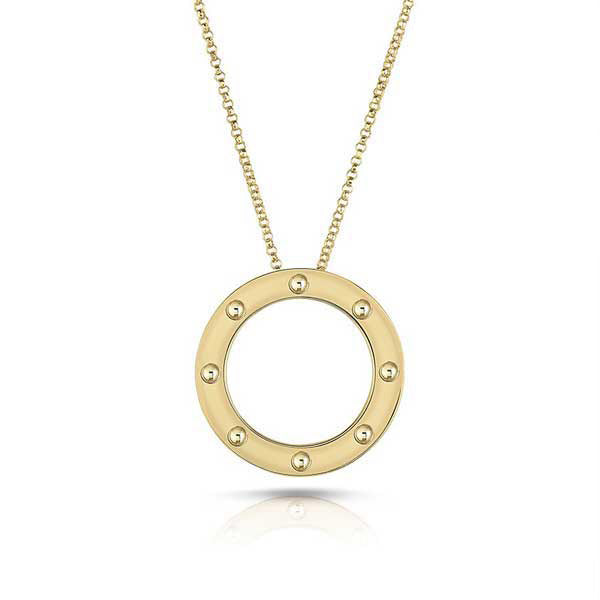 Roberto Coin Pois Moi Small Circle Pendant Necklace