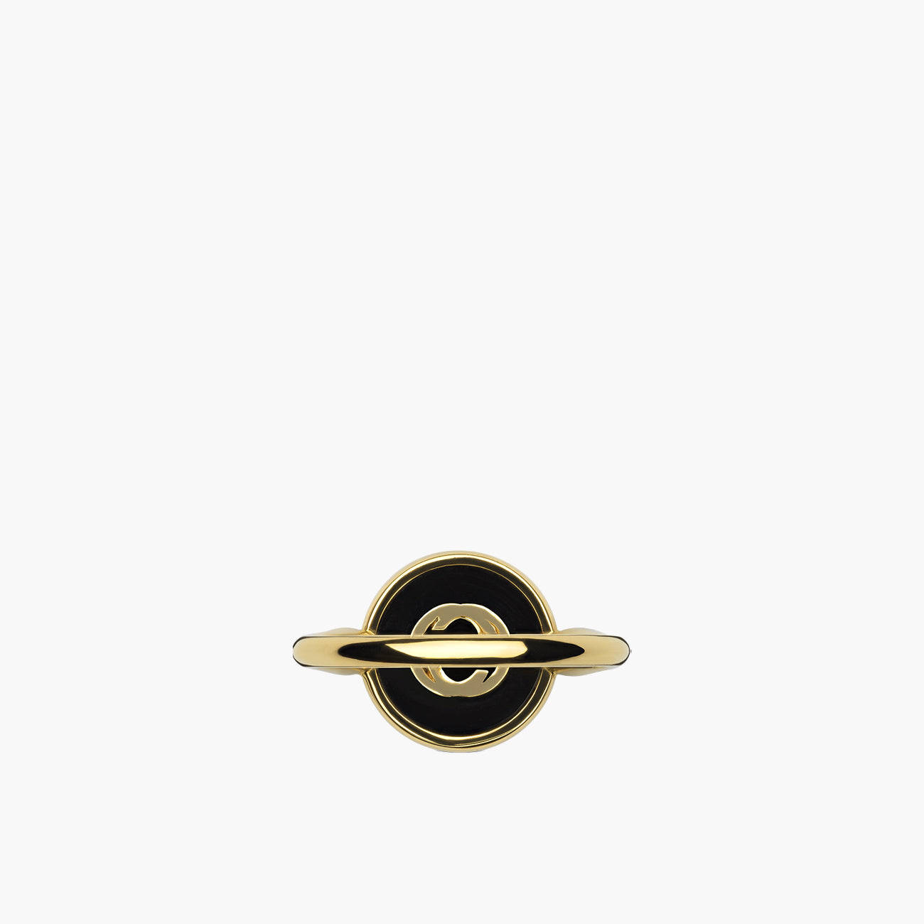 Gucci Interlocking G Ring in Black Onyx