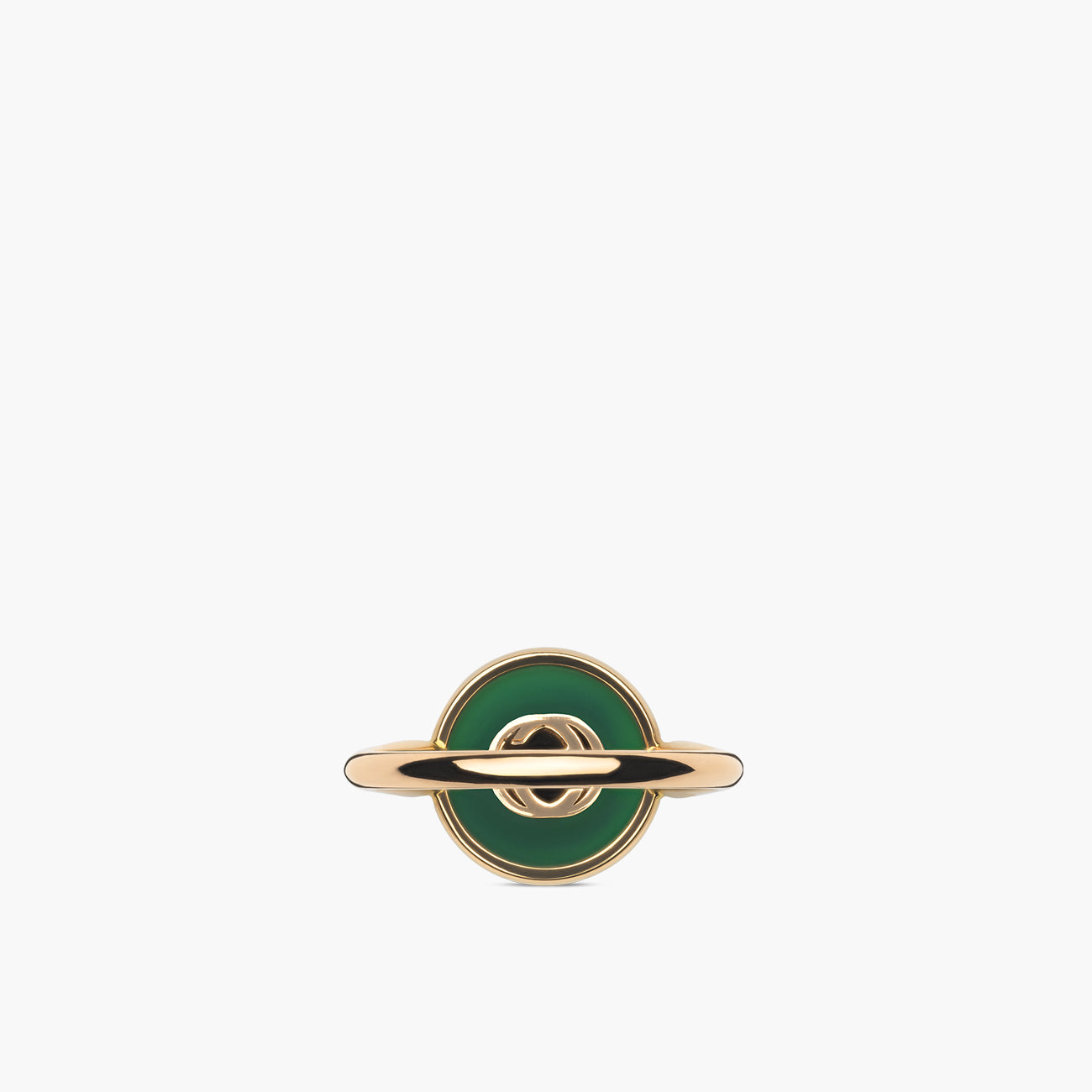 Gucci Interlocking G Ring in Green Agate
