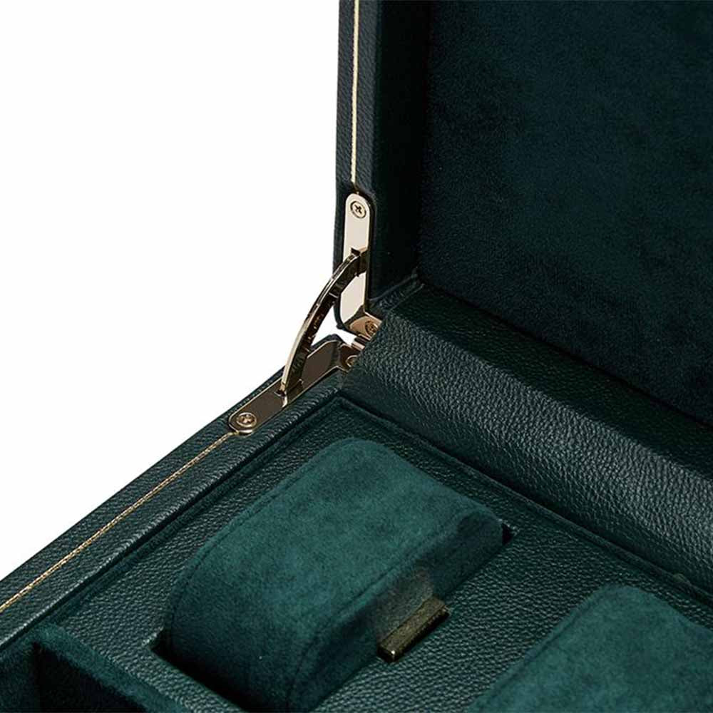 Wolf British Racing Green Single Watch Winder with Storage