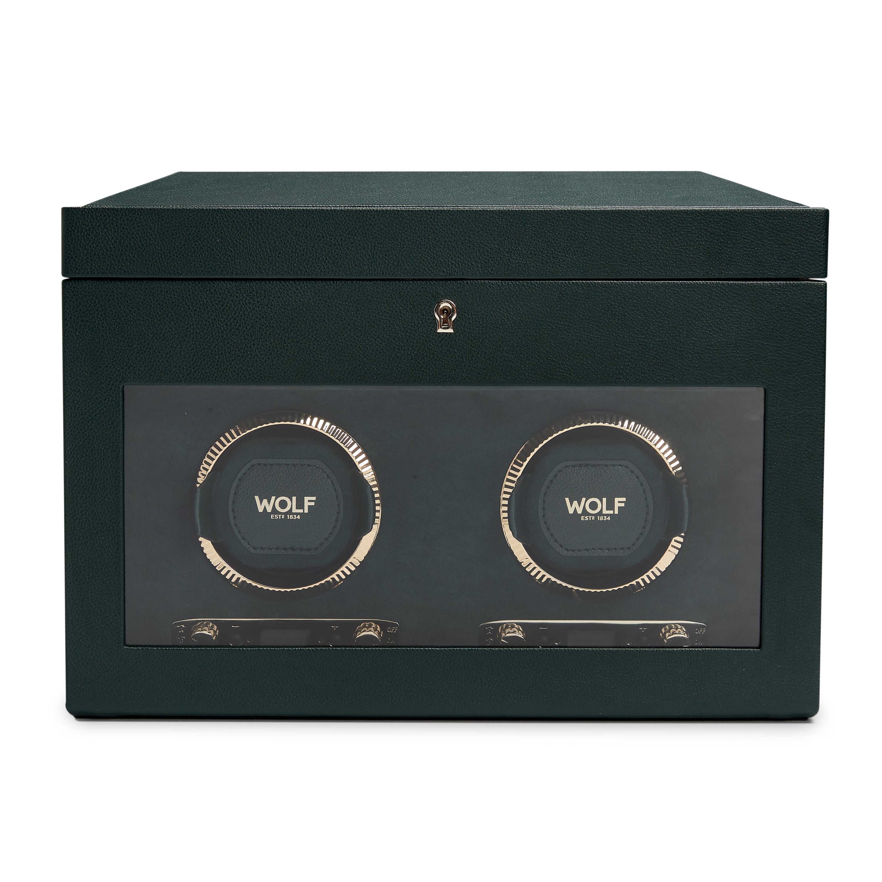 Wolf British Racing Green Double Watch Winder
