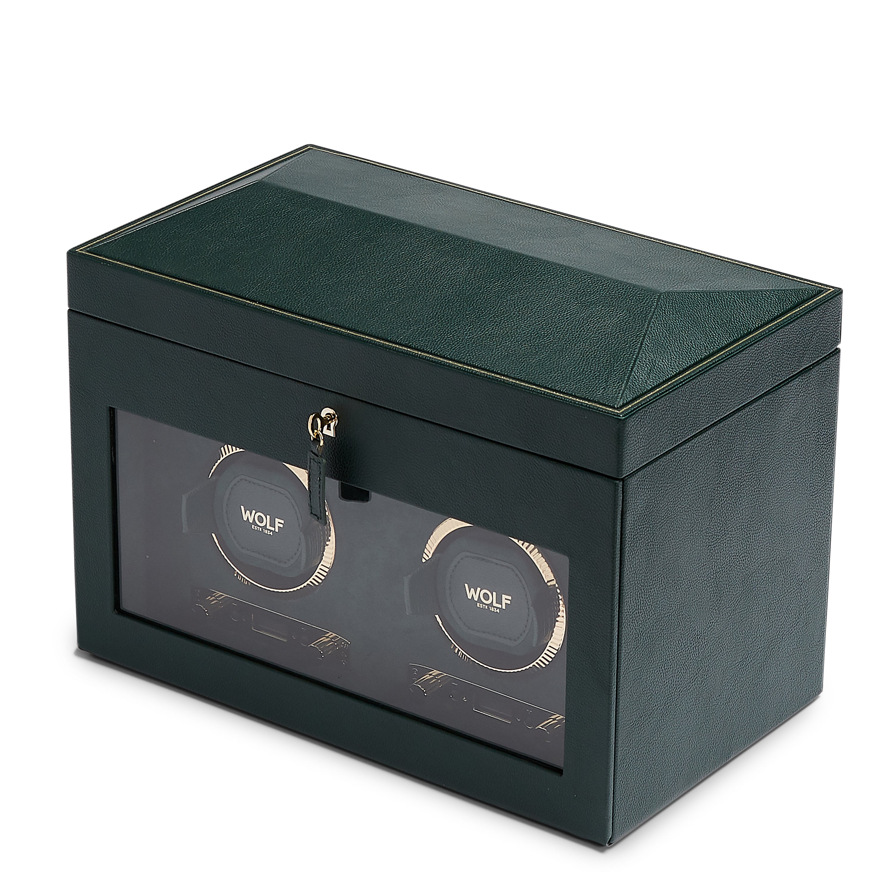 Wolf British Racing Green Double Watch Winder