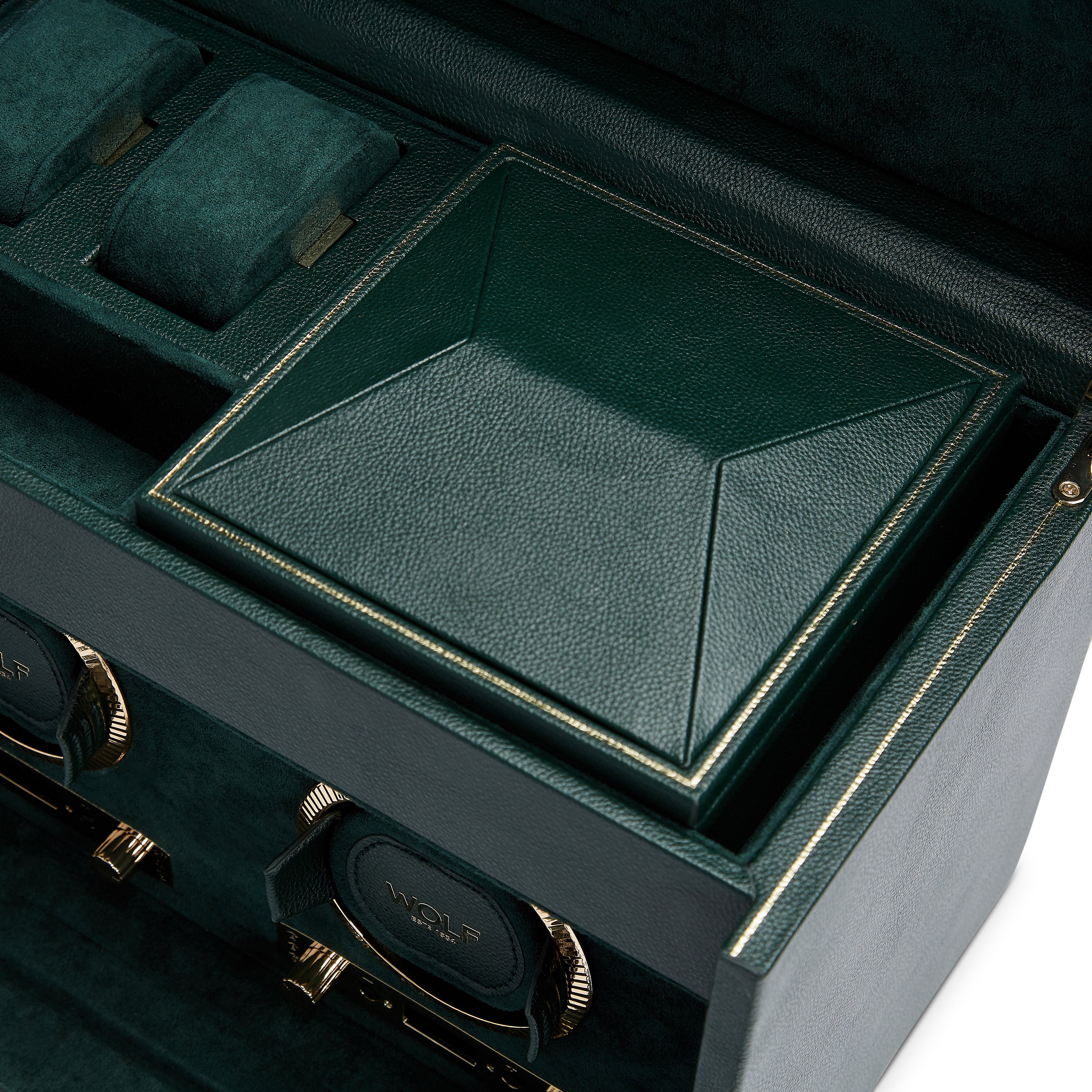 Wolf British Racing Green Double Watch Winder