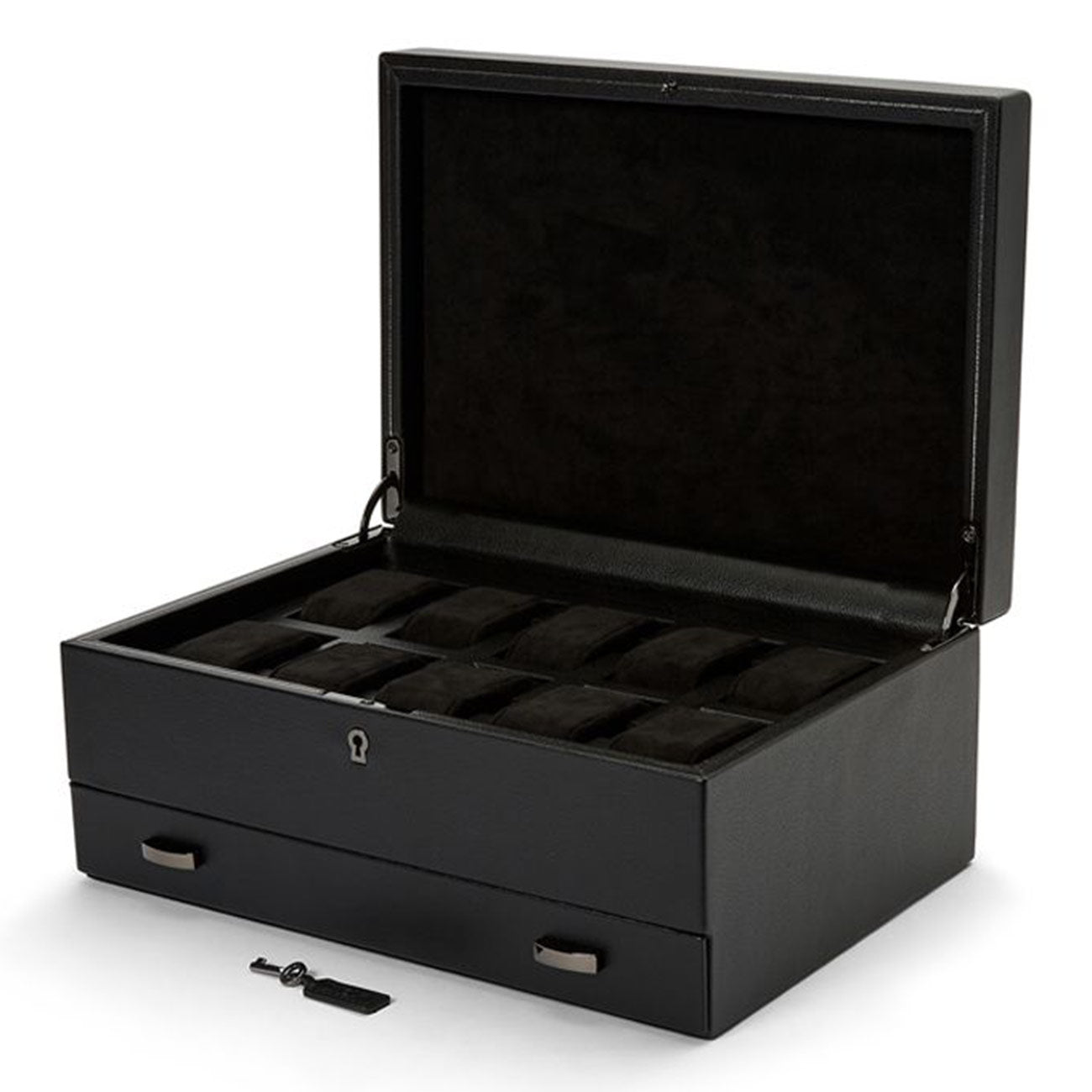 WOLF British Racing Watch Box 10-Piece in Black