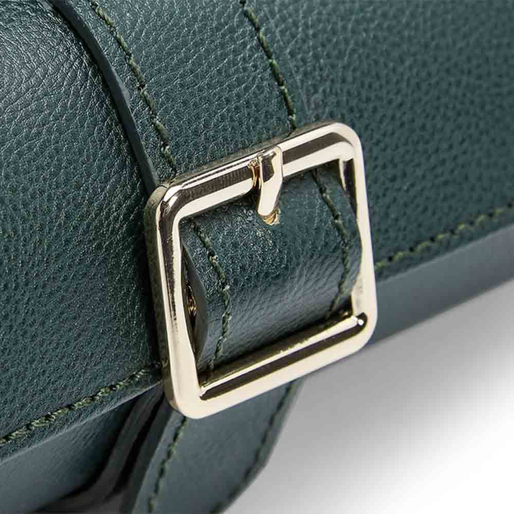 Wolf British Racing Green Triple Watch Roll