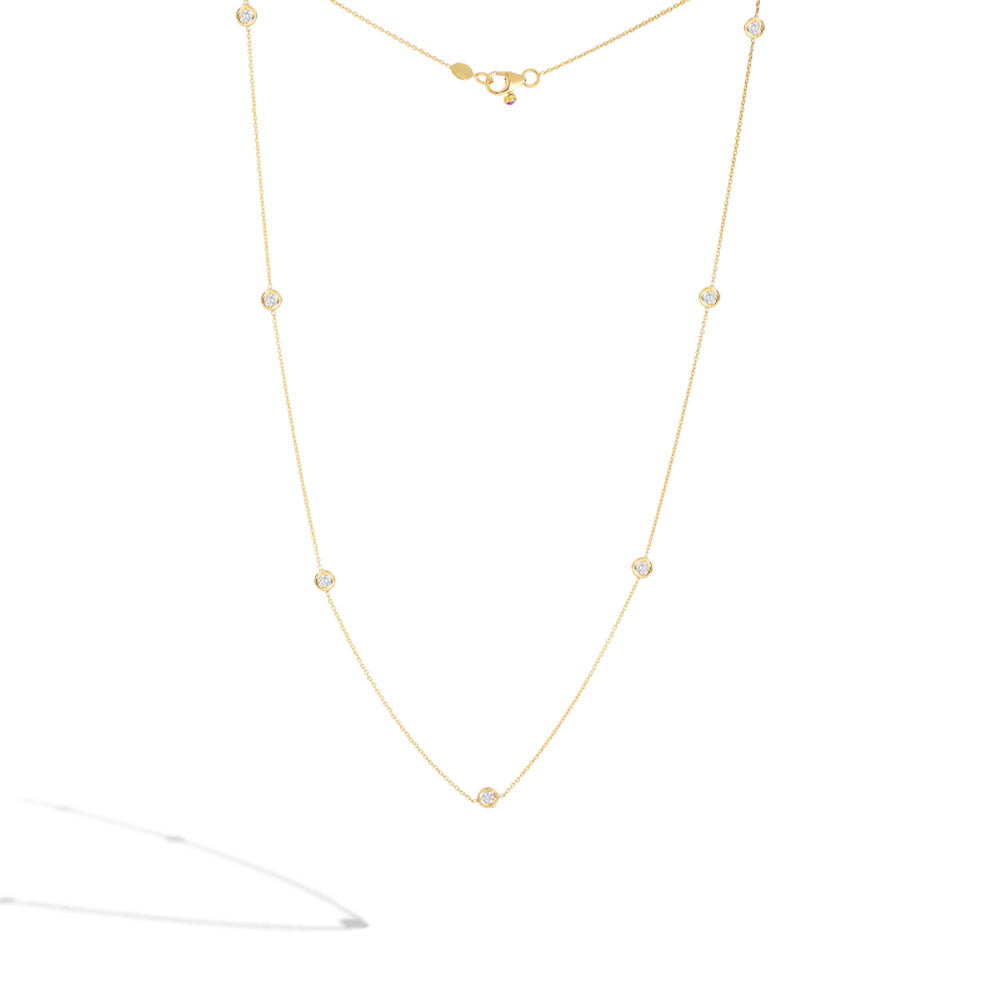 Roberto Coin Diamonds By The Inch Yellow Gold Necklace