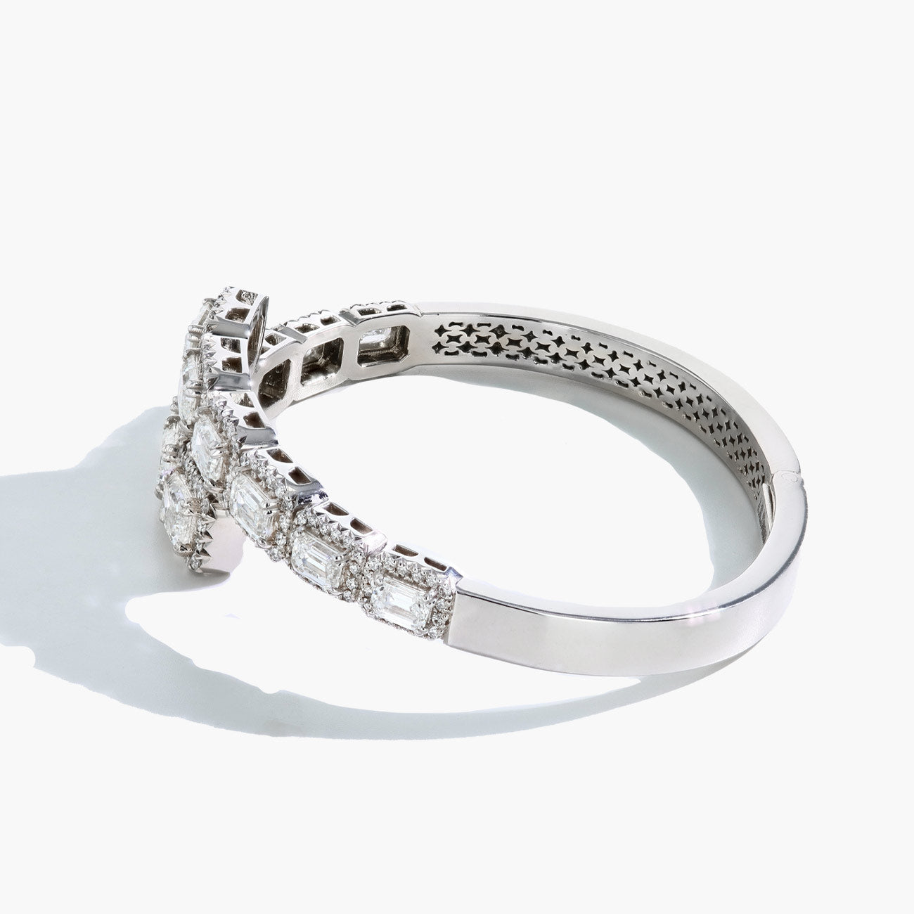 8 Carat Diamond Graduated Bypass Bangle Bracelet