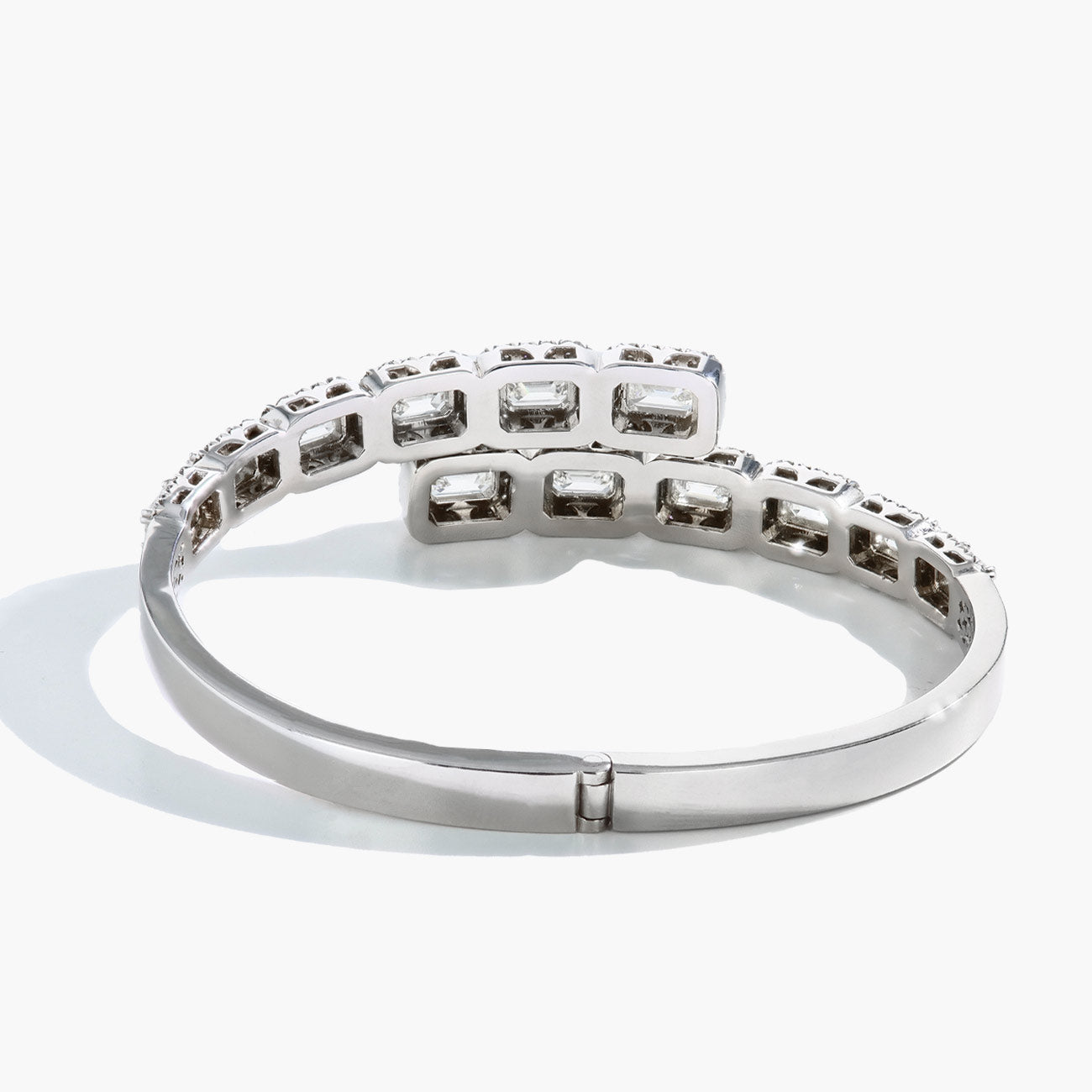 8 Carat Diamond Graduated Bypass Bangle Bracelet