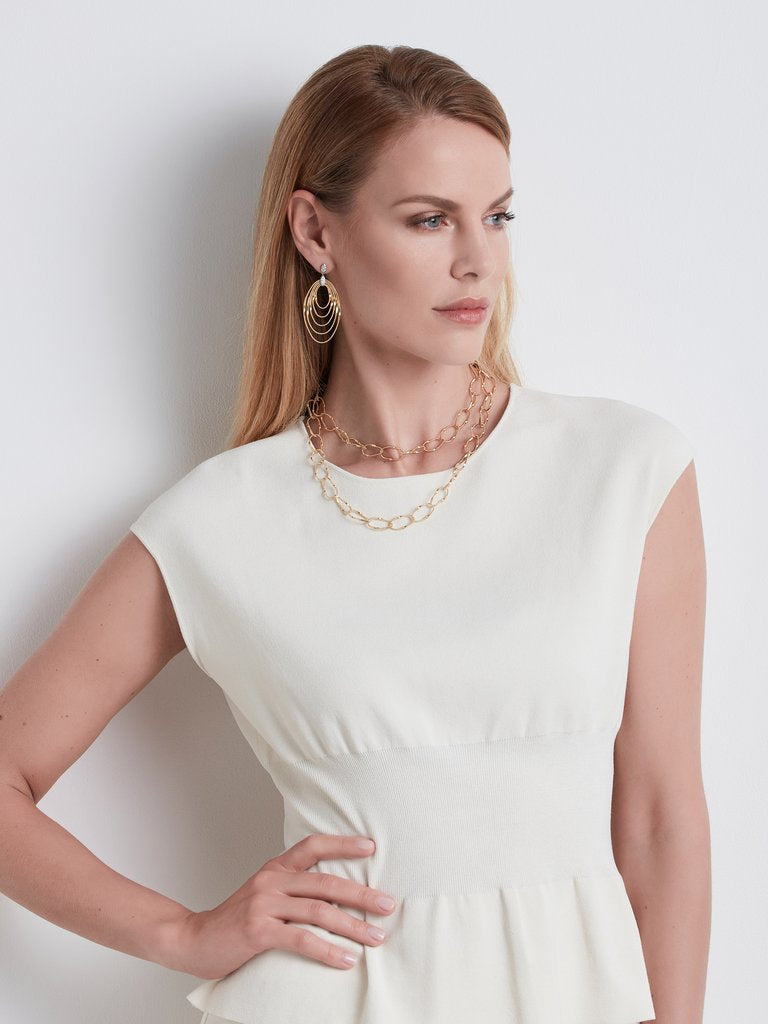 Marco Bicego Marrakech Onde Large Diamond Earrings in 18k Yellow Gold