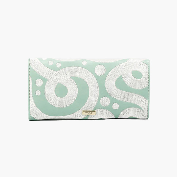 WOLF Bea Bongiasca Jewelry Roll in Green and White