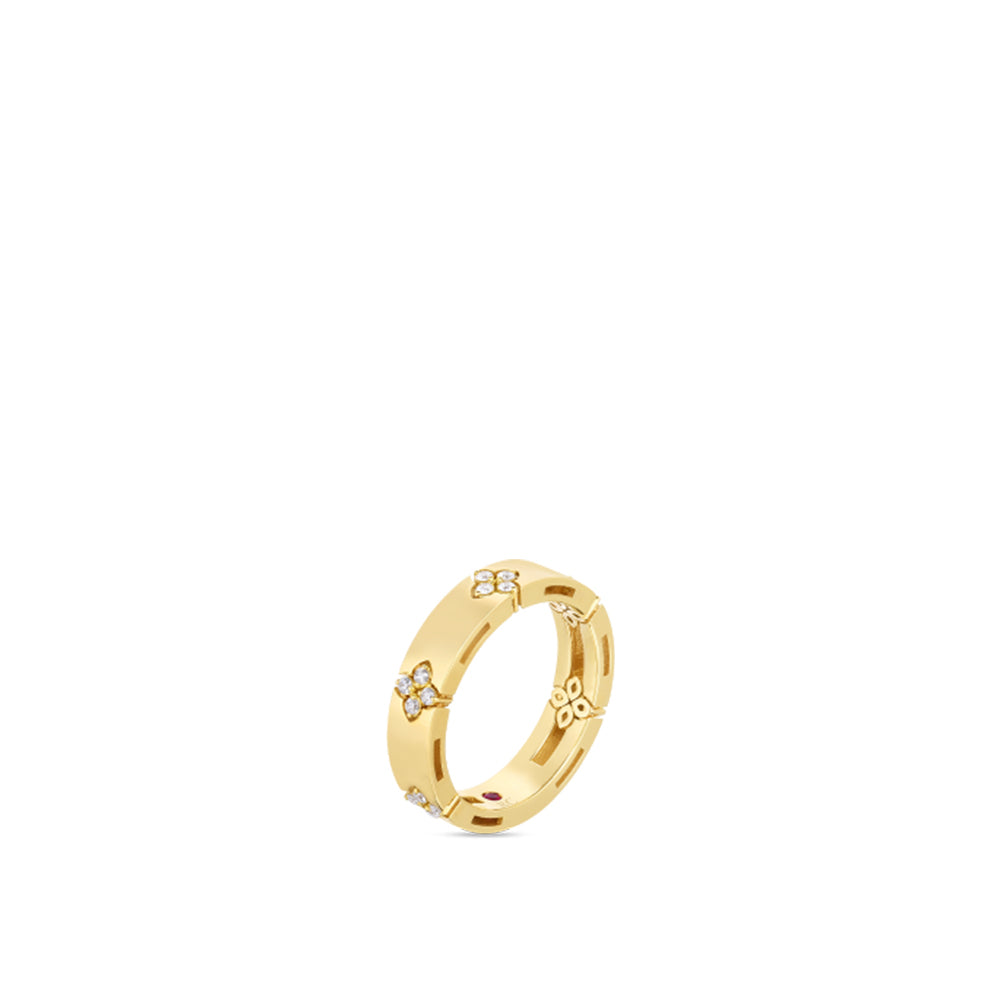 Roberto Coin Love in Verona Diamond Flower Thin Band