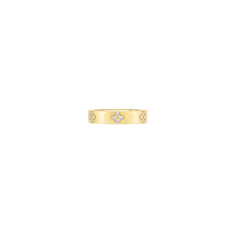 Roberto Coin Love in Verona Diamond Flower Thin Band