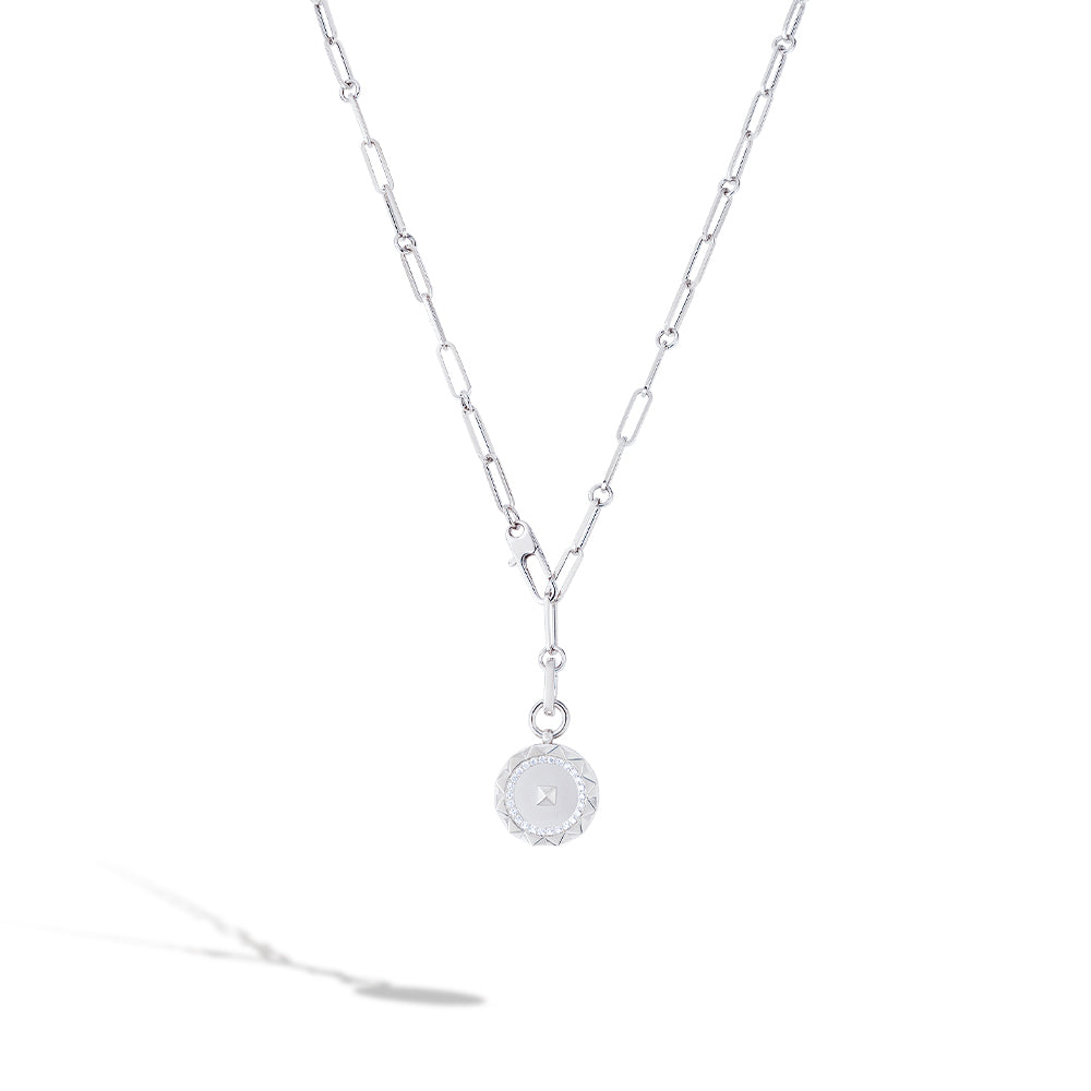 Roberto Coin Obelisco Small Diamond Medallion