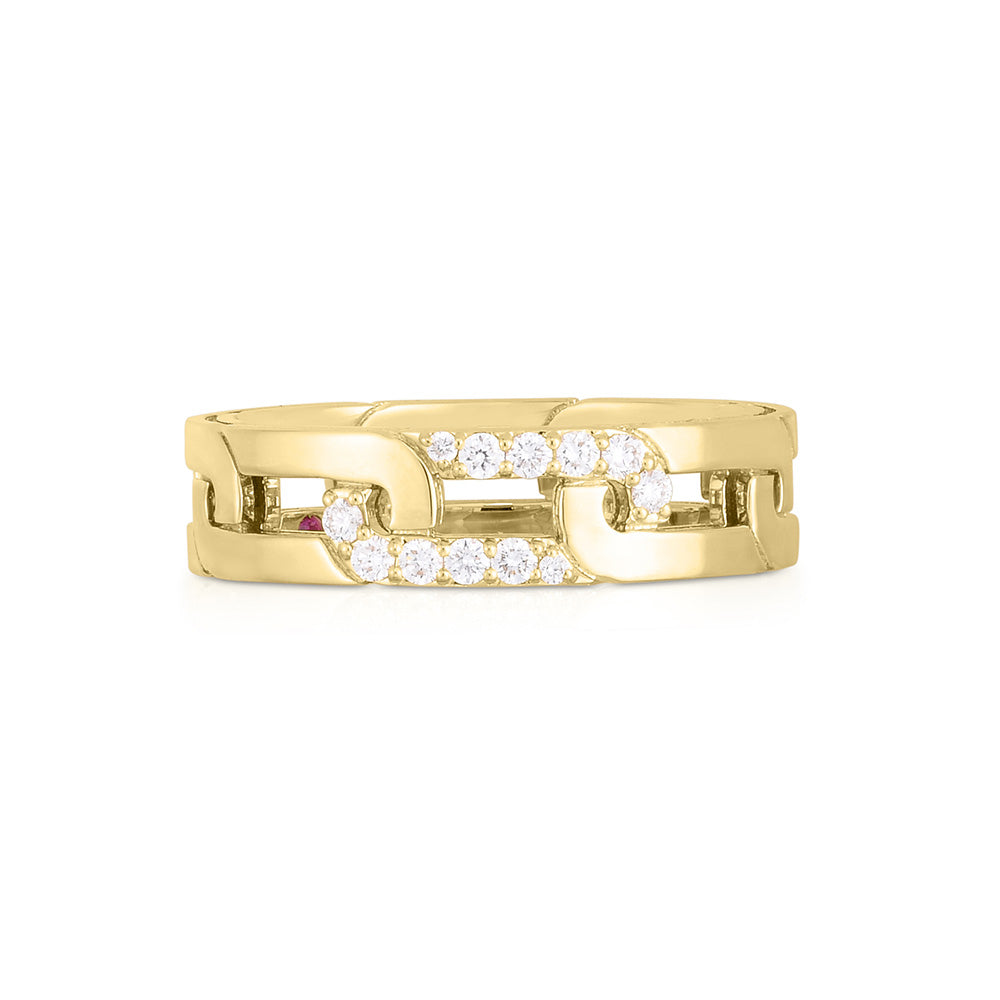 Roberto Coin Navarra Diamond Link Band Ring