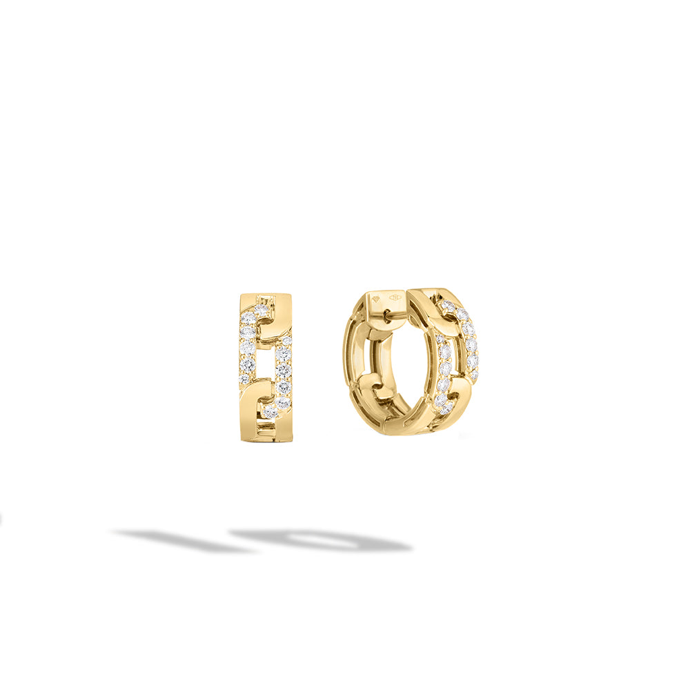 Roberto Coin Navarra Hoop Earrings with Diamonds