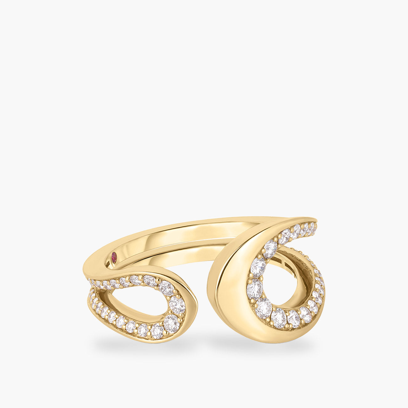 Roberto Coin Cheval Diamond Ring in 18K Yellow Gold