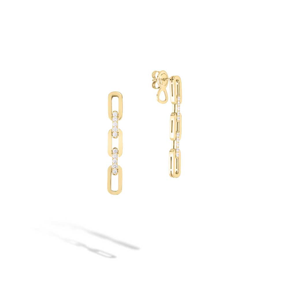 Roberto Coin Navarra Link Diamond Dangle Earrings