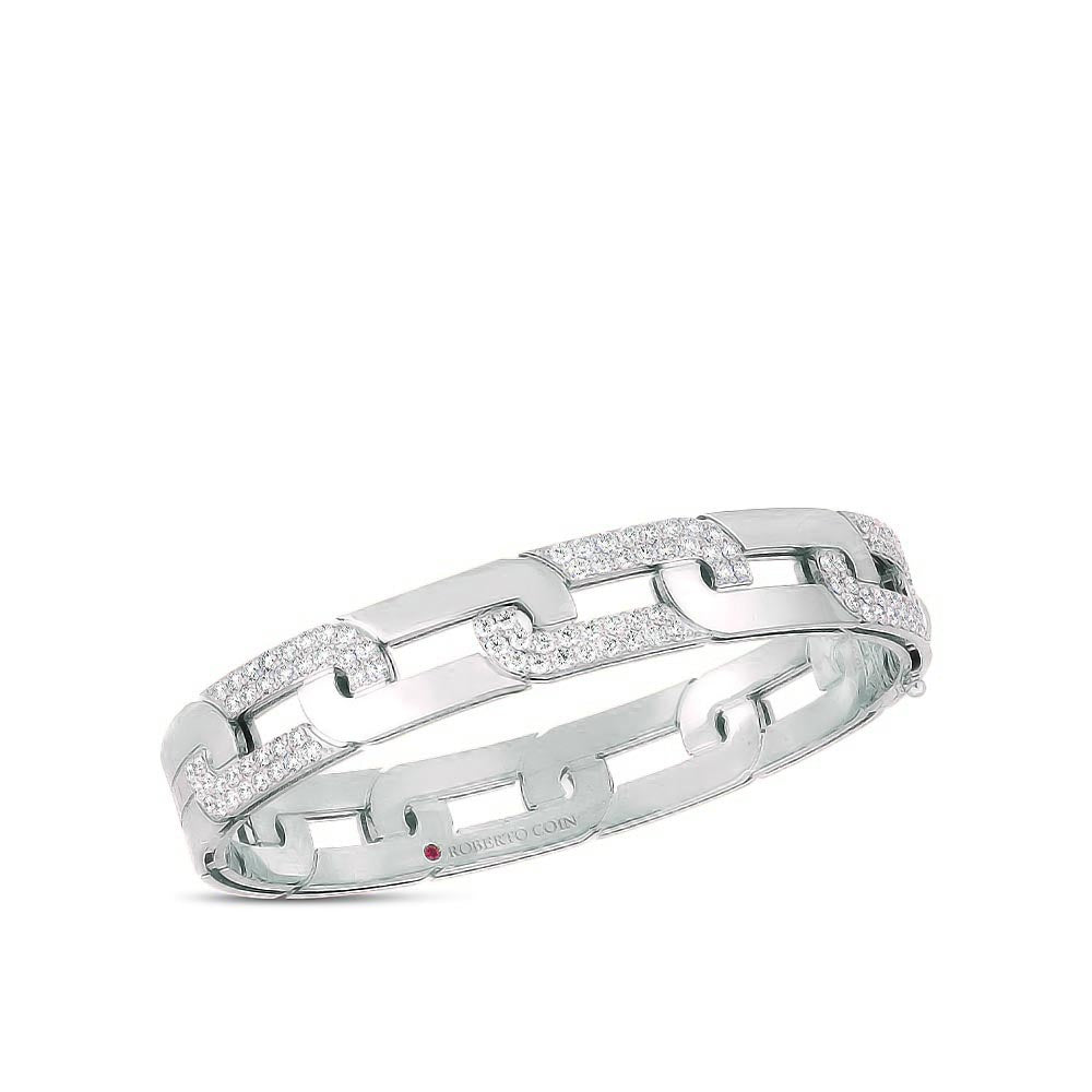 Roberto Coin Navarra Wide Diamond Bangle