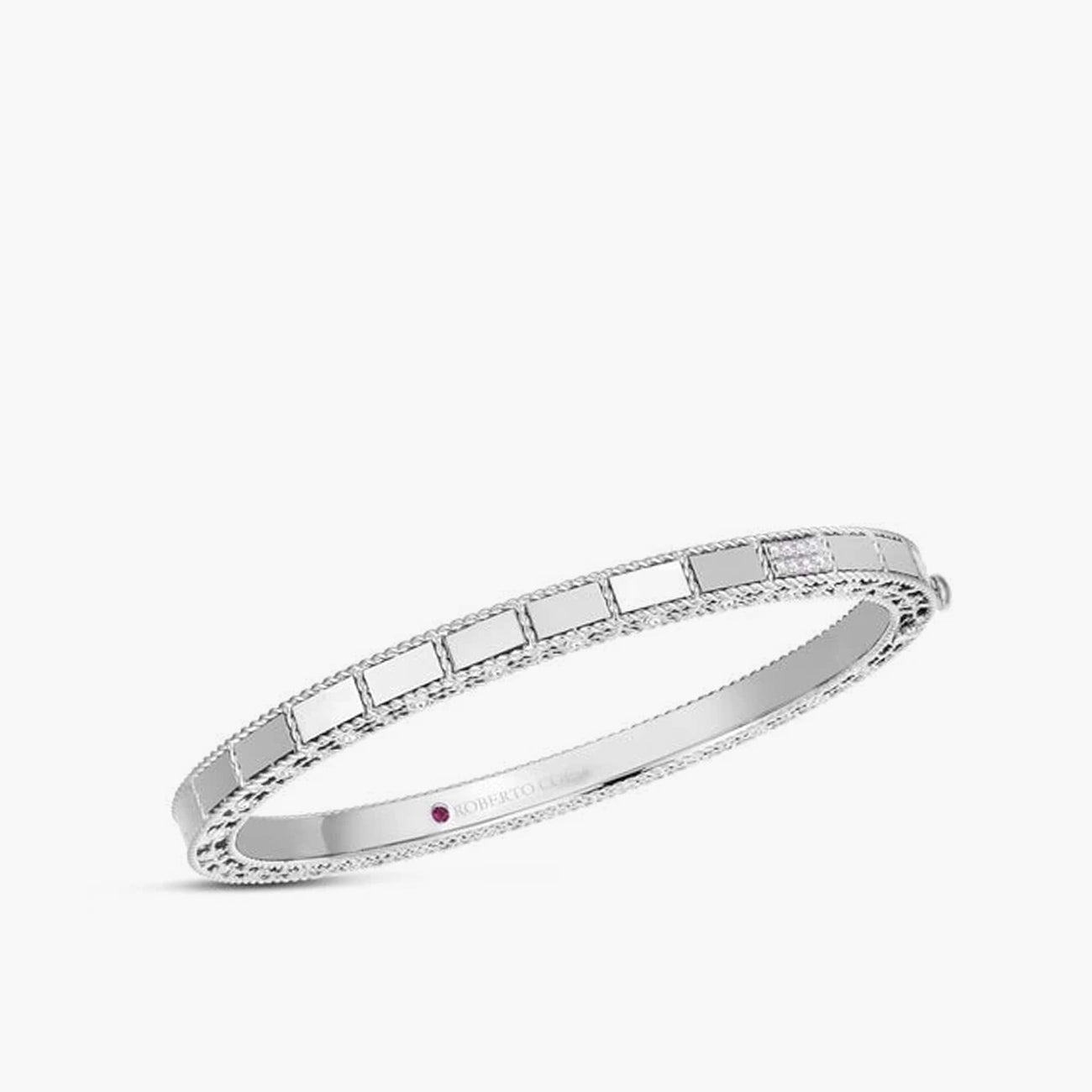 Roberto Coin Mosaic Diamond Accent Bangle