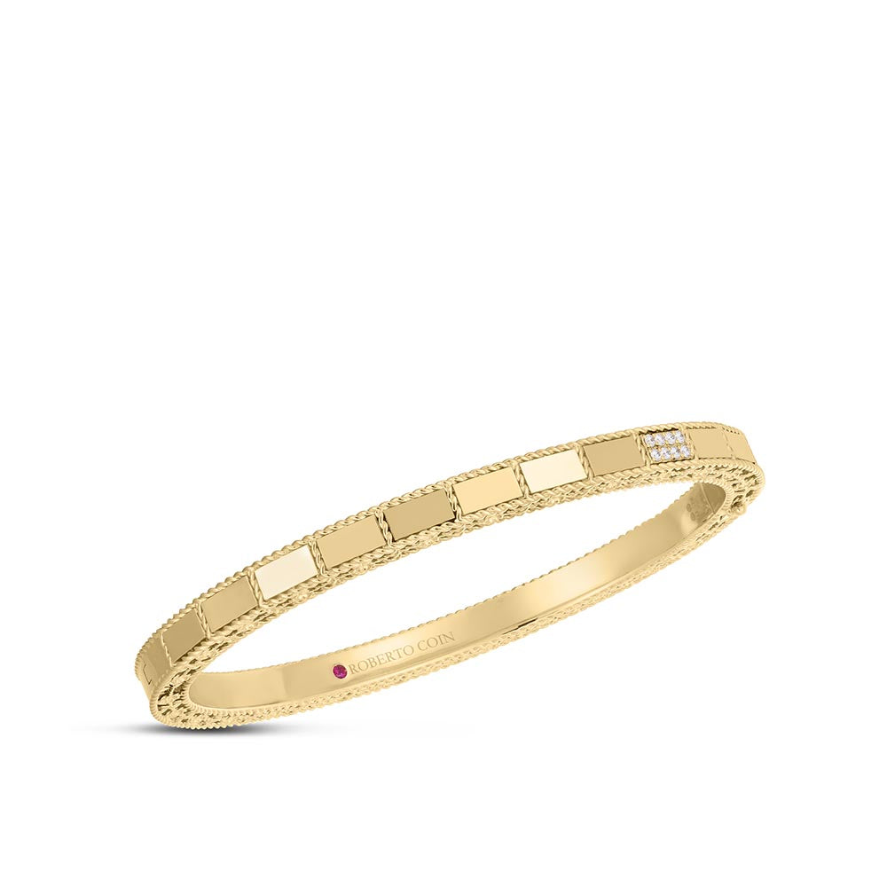 Roberto Coin Mosaic Gold Bangle Bracelet