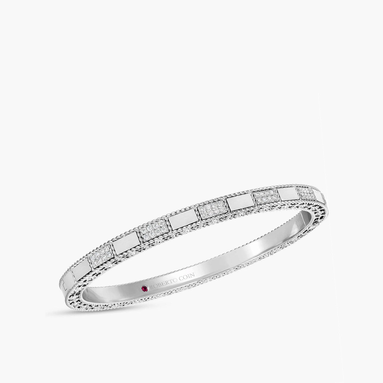 Roberto Coin Mosaic Alternating Diamond Bangle