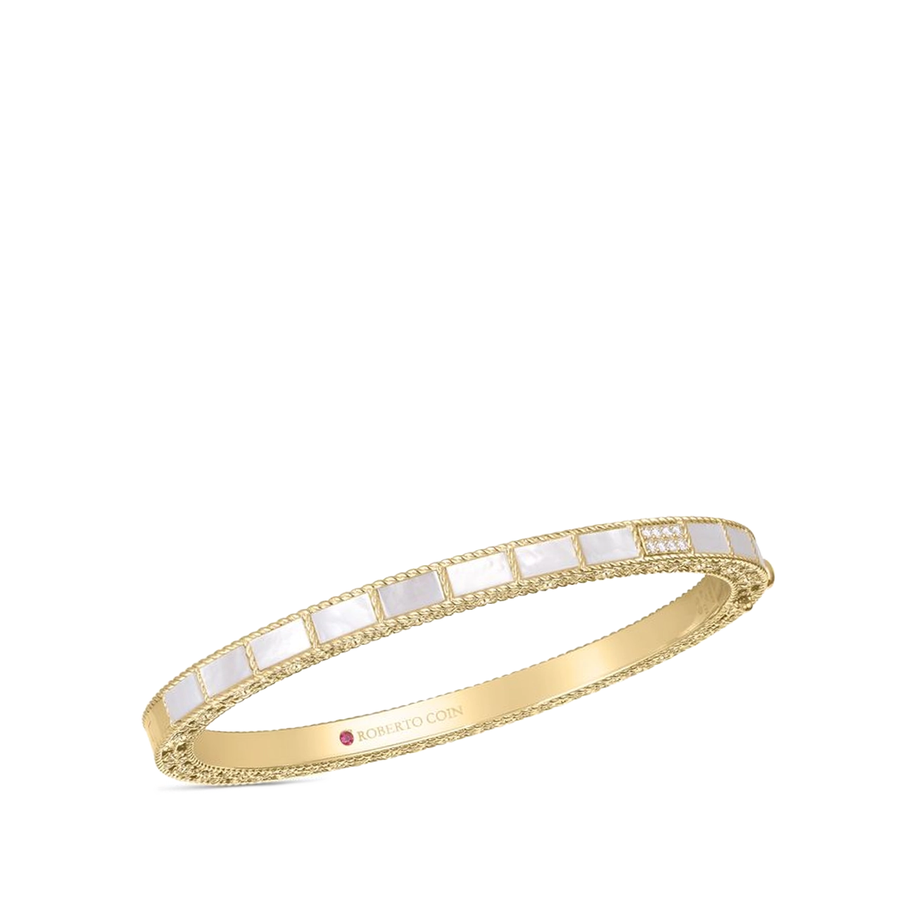 Roberto Coin Mosaic Mother of Pearl Bangle Bracelet