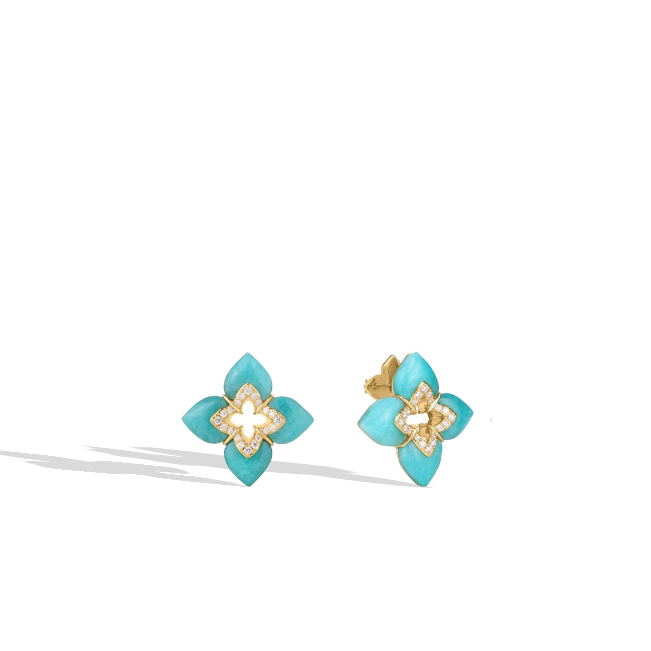 Roberto Coin Venetian Princess Amazonite Flower Stud Earrings