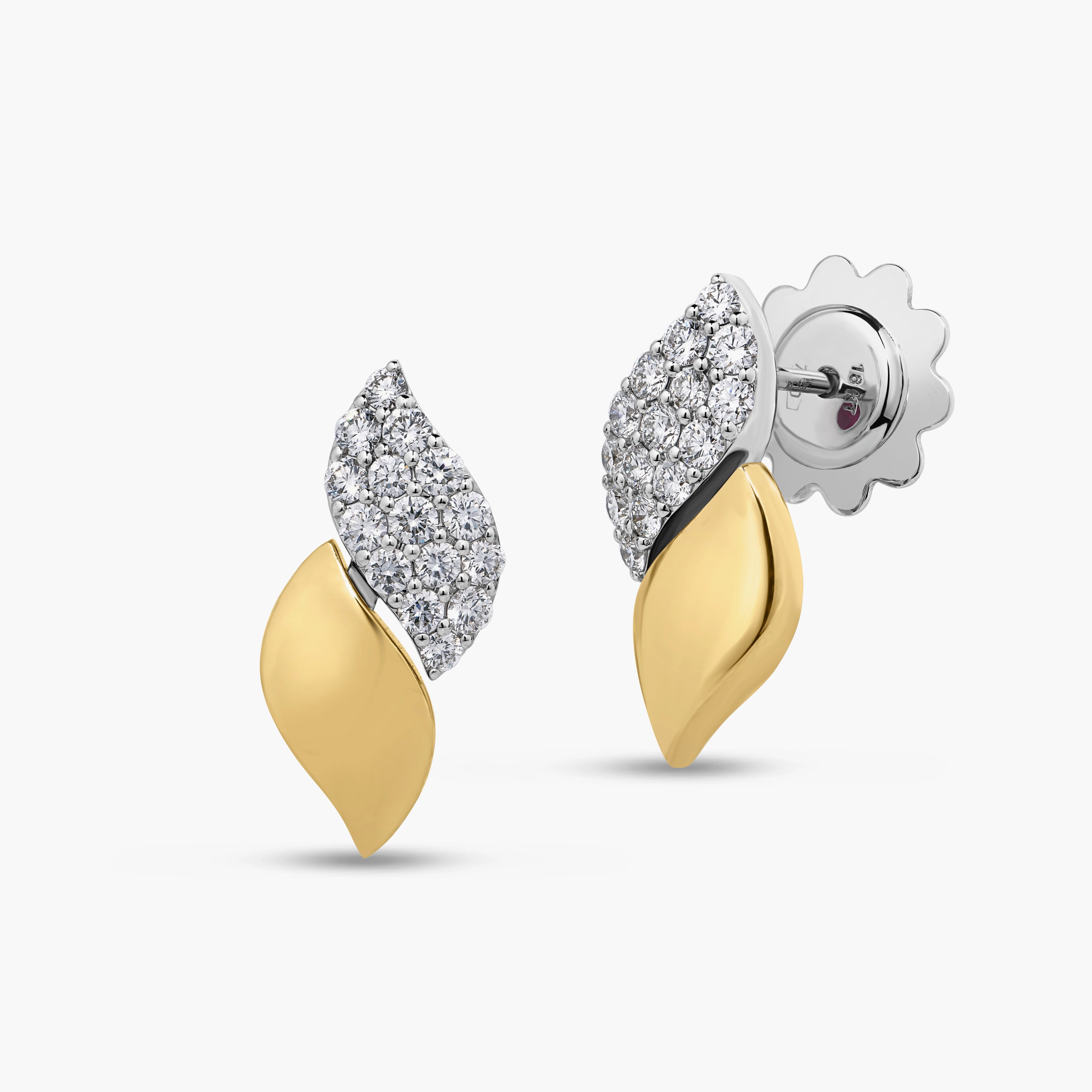Roberto Coin San Marco Two-Tone Diamond Stud Earrings