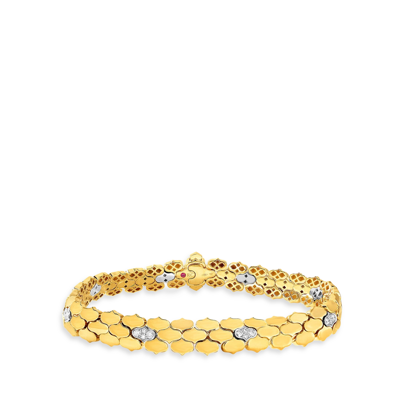 Robero Coin Cobra Diamond 8mm Bracelet