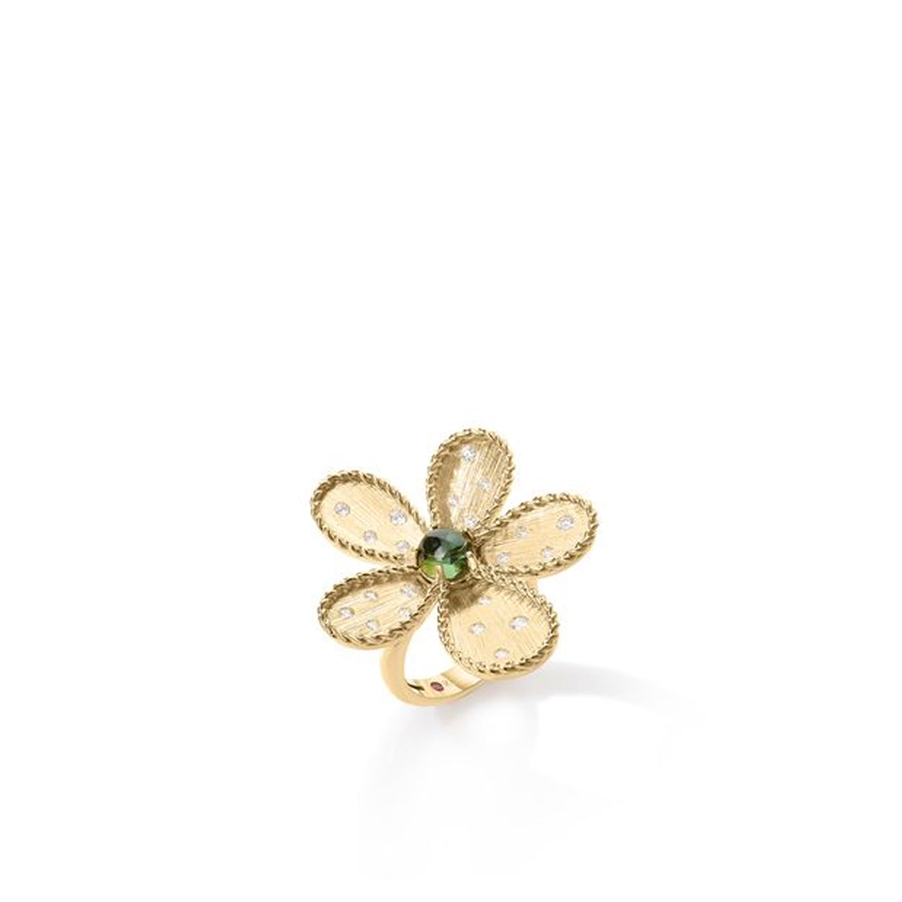Roberto Coin Jasmine Green Tourmaline Flower Ring