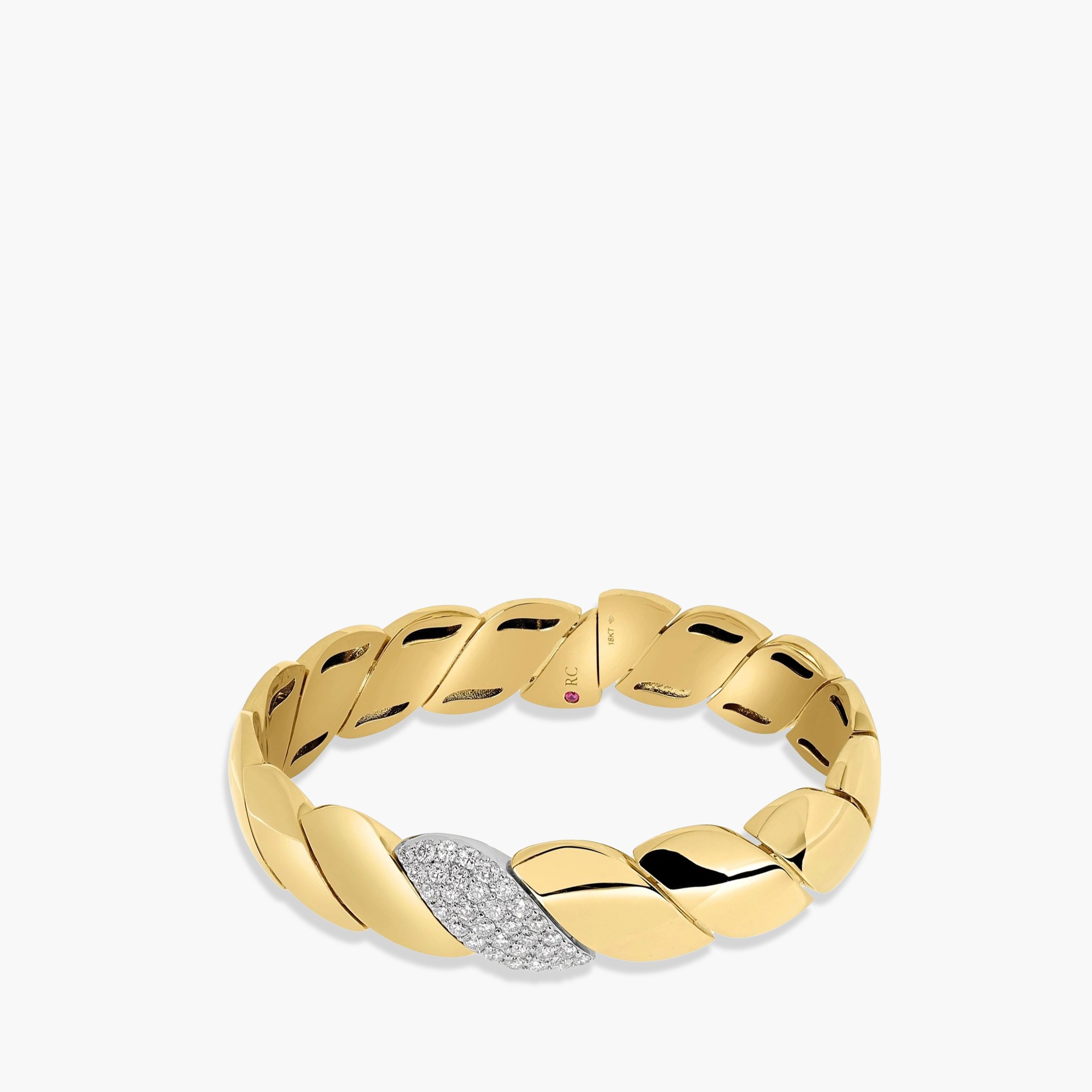 Roberto Coin San Marco Two-Tone Diamond Cuff