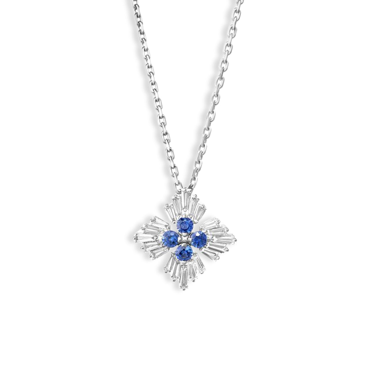 Roberto Coin Princess Blue Sapphire and Diamond Pendant Necklace
