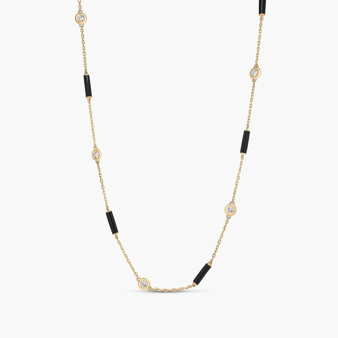 Roberto Coin Diamonds by the Inch Black Enamel 18