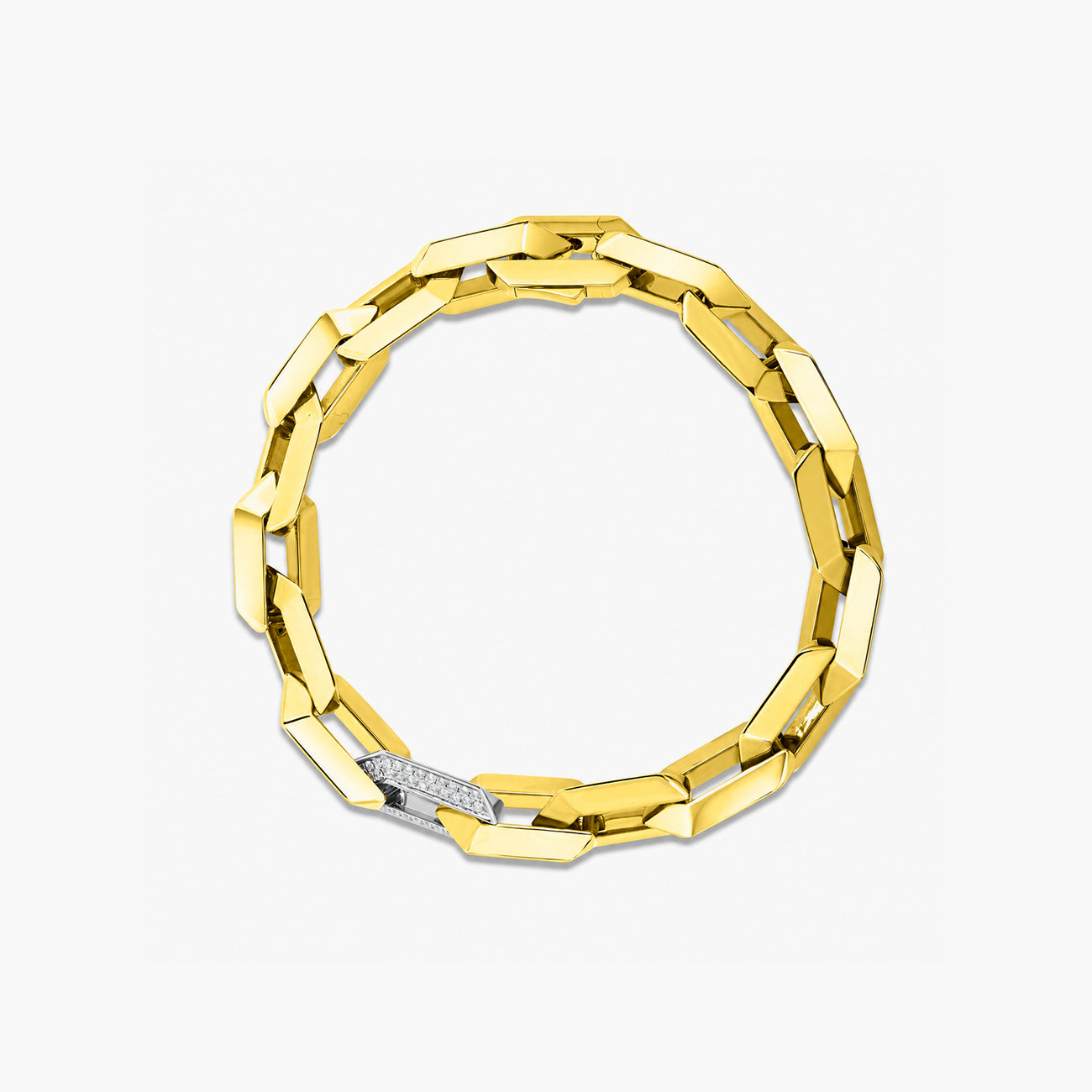 Roberto Coin Chain Link Gent's Yellow Gold Bracelet