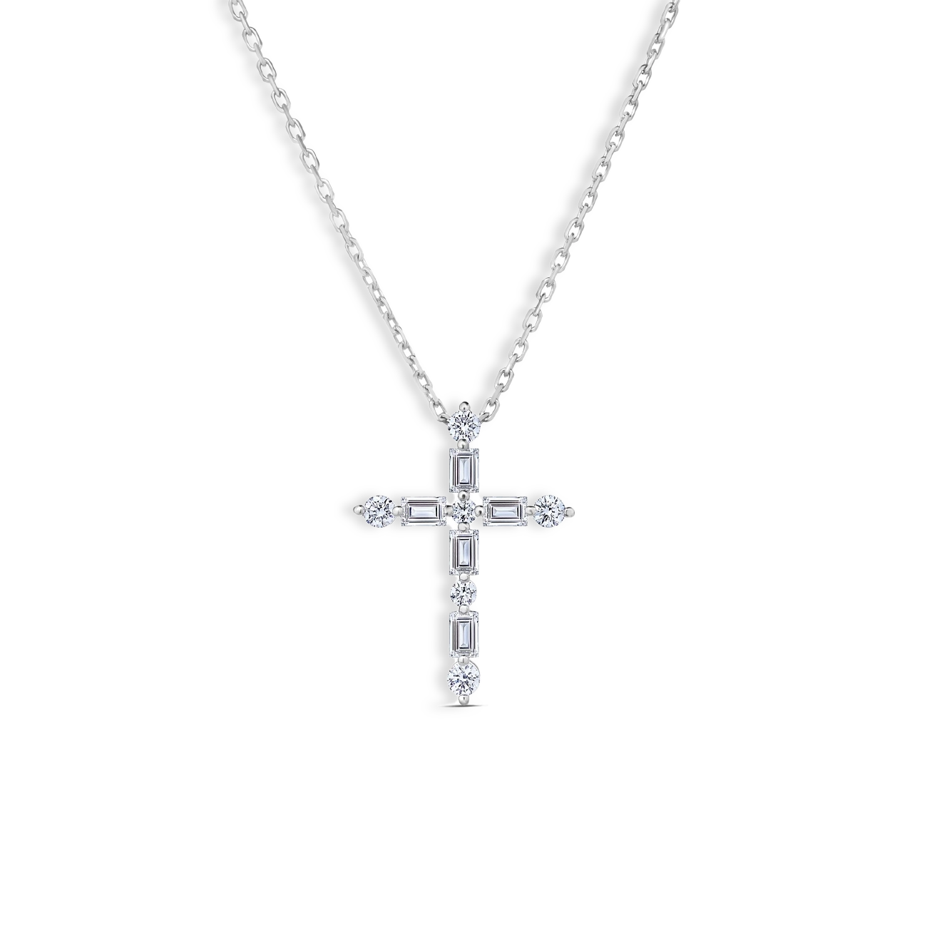 Roberto Coin Princess Diamond Cross Pendant Necklace