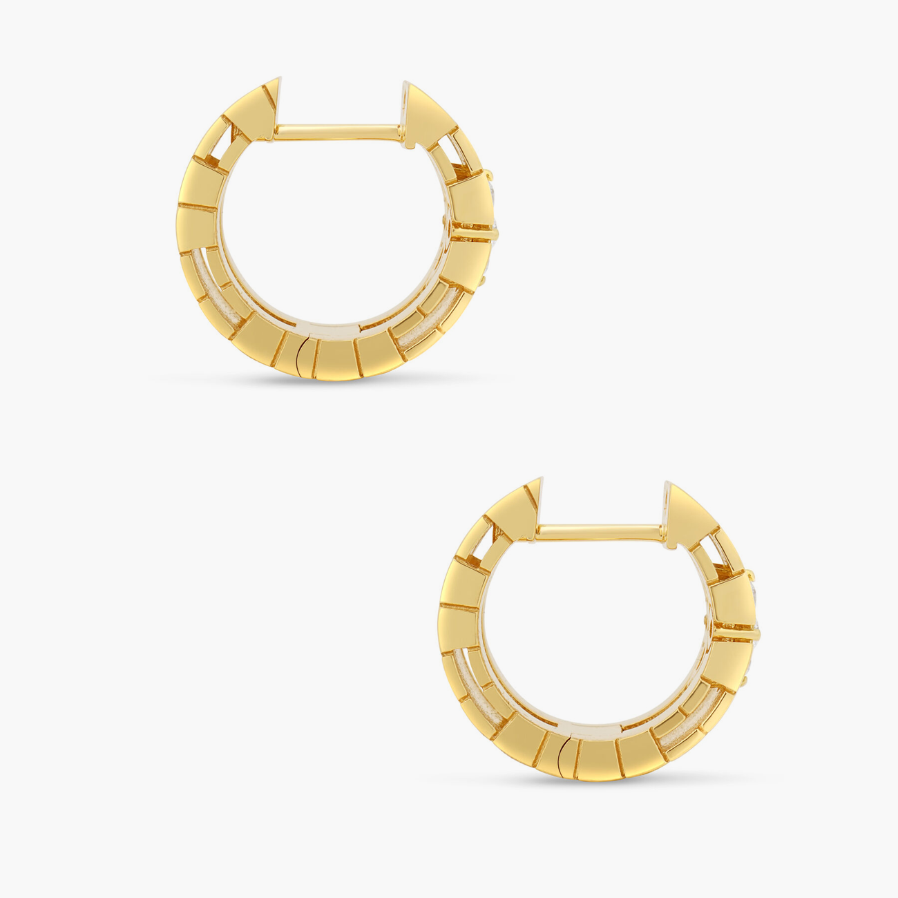 Roberto Coin Love in Verona Small Diamond Huggie Earrings