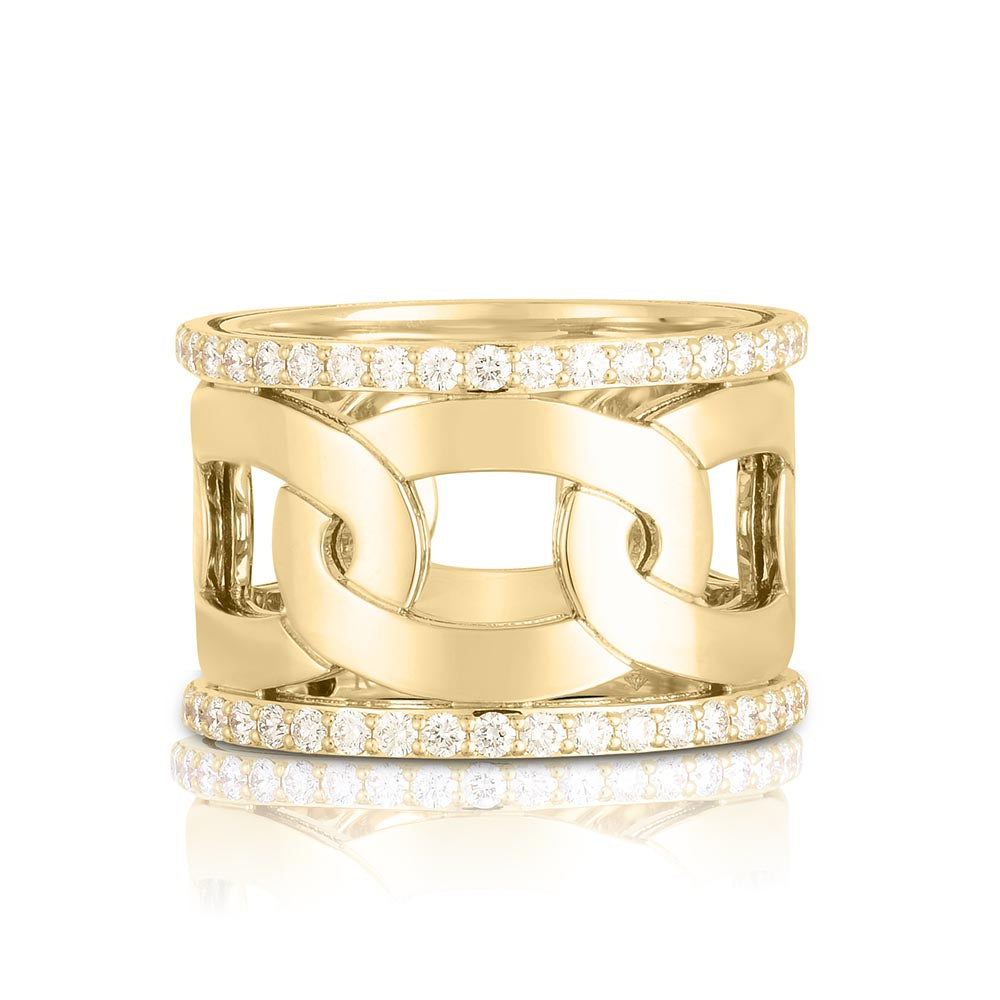 Roberto Coin Navarra Diamond Wide Band Ring