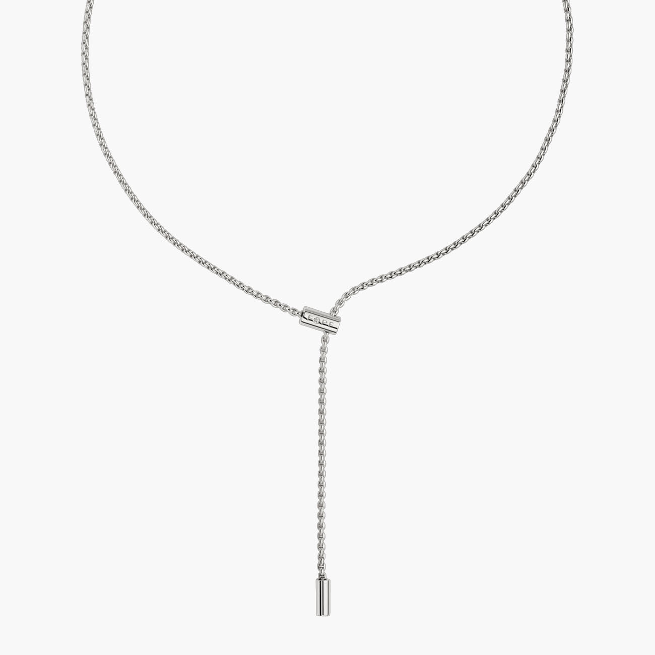 Fope Aria Adjustable Lariat Necklace in White Gold