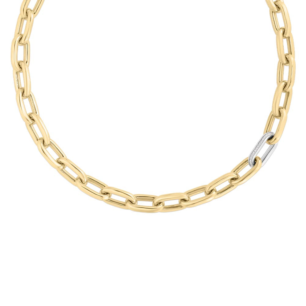 Roberto Coin Designer Gold Chunky Link Necklace