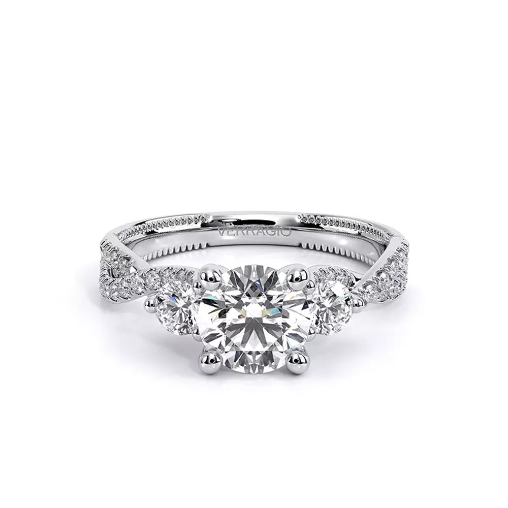 Verragio Renaissance Round Three-Stone Twist Engagement Ring Setting